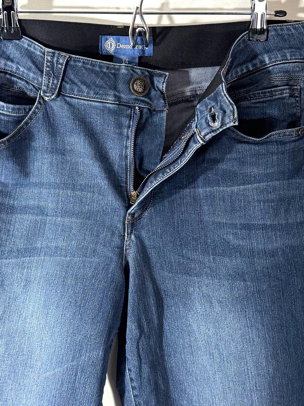 Democracy Absolution Booty Lift Straight Indigo Jeans Sz 14 Slimming - Picture 7 of 14